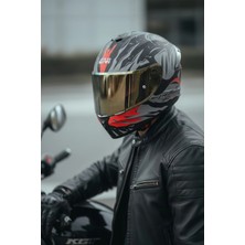Givi Gıvı 50.x Sharkbıte Mat / 1 Renkli 1 Şeffaf Vizörlü Motosiklet Kask