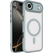 Fuchsia iPhone 17 Air ile Uyumlu Terea Kablosuz Şarj Özellikli Kapak - Gri