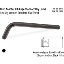 Allen Anahtar Altı Köşe Standart Boy - Elta Profesyonel El Aletleri