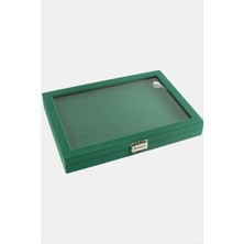 Zero Ozlstor Cam Kapaklı Anfora Kumaş Batırmalı Yüzük Standı 24X34 Cm-Siyah