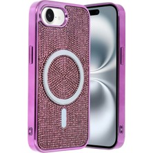 Fuchsia iPhone 16E ile Uyumlu Helen Kablosuz Şarj Özellikli Kapak - Derin Mor