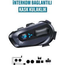 Exenar Intercom Kask Kulaklık 600M - Sınırsız Bağlantı - Su Geçirmez -Bas Konuş Kablosuz Motorcu Kulaklığı