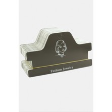 Zero Ozlstor Siyah Renkli Tasma Kolye ve Saç Bandı Kartı-Siyah