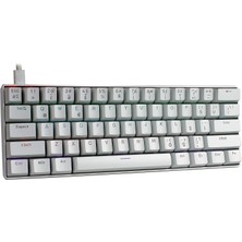 Apera H61K Mini Mekanik Kablolu Gaming Oyuncu Klavye Türkçe Q Blue Switch 12 Ad Rgb LED Işık Modlu 61 Tuşlu