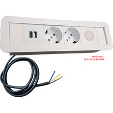 Scs Pazar Masa Üstü Gömme Priz Kutusu