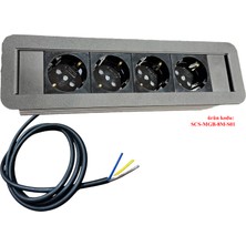 Scs Pazar Masa Üstü Gömme Priz Kutusu