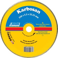 Karbosan 230X2.3X22.23 Sürekli Elmas Kesici Normal