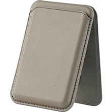 Bix Tmw4 iPhone Magsafe Uyumlu Deri Cüzdan Manyetik Kartlık Standlı Katlanabilir Desert Gold