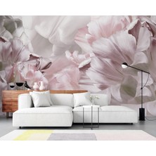 Grown Pembe Esintili Zarif Çiçekli Duvar Kağıdı