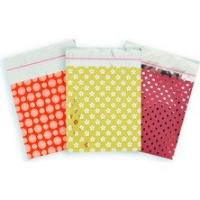 Muka Yapışkanlı Desenli Metalize Hediye Poşeti 7x9 Pakette 200 Adet.