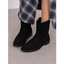 Ece'nin Butiği Rasmus Siyah Süet Hakiki Deri  Bot