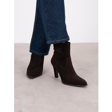 Ece'nin Butiği Hedy Kahve Süet Hakiki Deri Kadın Bot