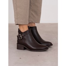 Ece'nin Butiği Nysa Kahve Hakiki Deri Kadın Bot