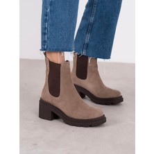 Ece'nin Butiği Olyana Vizon Süet Hakiki Deri Kadın Bot