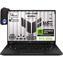 Asus Tuf Gaming A14 FA401UH-RG025 Ryzen 7 260 16GB 512GB SSD RTX5050 14 '' Wqxga 165Hz Windows 11 Pro + Elektropasaj Çanta