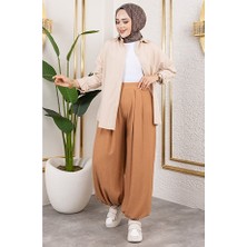 Beli Lastikli Şalvar Pantolon