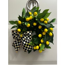 Limonlu Kapı Süsü Mackenzie Damalı Kurdele