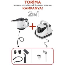 Torima Buharlı Temizleyici Halı ve Koltuk Yıkama Cam Zemin Mutfak Temizleme Buhar Makinesi JJB747II+CB902A