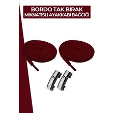 Dopar Elastik Akıllı Kilitli Bağcık Mıknatıslı Metal Tak Bırak Spor Ayakkabı Bağcığı 100 cm