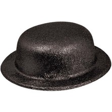 Zero Land Ozlstor Siyah Renk Yuvarlak Simli Plastik Parti Şapkası