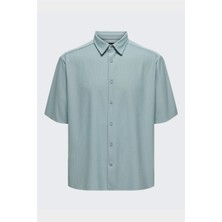 Only & Sons Onsboyy Lıfe Rlx Recy Pleated Ss Shırt Erkek Tourmaline Kk Gömlek - 22025032