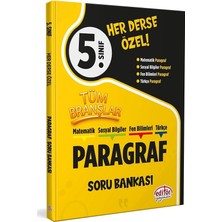 Editör Yayınları 5.sınıf Her Derse Özel Matematik-Sosyal Bilgiler-Fen Bilimleri-Türkçe Paragraf Soru Bankası
