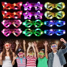 Zero Land Ozlstor LED Işıklı Karışık 6 Model Yanar Söner Parti Gözlüğü 6 Adet