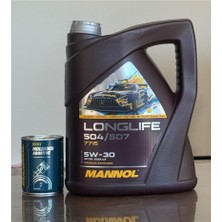 Motorx Yüksek Performanslı 2025 Üretimli 5W30 Longlıfe 77715 5l Motor Yağı ve Molıbden Addıvıte 300ML Ses Kesici ve Itici Katkısı