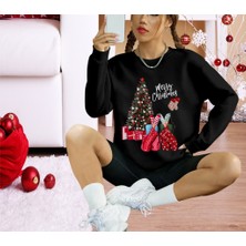 Mericline Kadın Uzun Kollu Bisiklet Yaka Viskon Iki Iplik Bluz