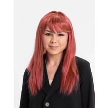Zero Land Ozlstor Kızıl Renk Düz Kesim Uzun Parti Peruğu Takma Saç