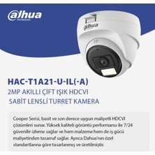 Dahua HAC-T1A21P-U-IL-A  2mp 2.8mm Sesli Dome Hd-Cvı  Smart Dual Light(Gece Renkli)Güvenlik Kamerası