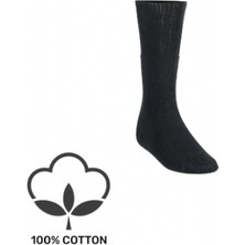 Aktan,organik Pamuk Siyah Çorap Uzun Konç Terletmeyen Günlük Kullanım Tekli