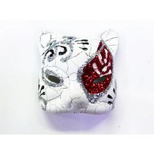 Zero Land Ozlstor Kırmızı Renk Işlemeli Seramik Malzemeden Imal Venedik Kedi Model Magnet