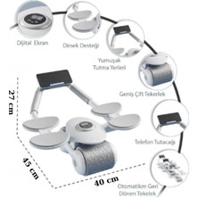 Feyza Design Dijital Ekranlı Dirsek Destekli Mekik Aleti ile Karın Egzersizi Keyfi