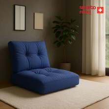 Smarto Relax Sırtlıklı Yer Minderi 80×40 cm | Kapitoneli Zemin Oturma Minderi