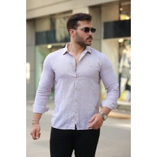 Mericline Erkek Pamuklu Keten Gömlek