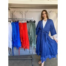 Kadın Asimetrik Astarlı %100 Pamuk Cadı Etek