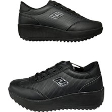 Parley Fermuarlı Topuklu Spor Ayakkabı Siyah