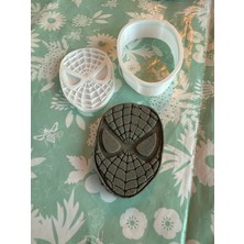 ADA 3D Örümcek Adam Maskesi Yüz Figürlü Süper Kahraman Kurabiye Kalıbı Pasta Süsü