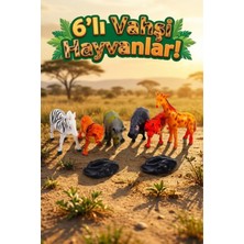 Craftivio 6 Parça Vahşi Hayvanlar Alemi Figür Seti - Eğitici Safari Oyuncak Paketi