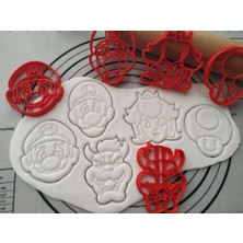 ADA 3D Mario Luigi Prenses Peach Bowser Mantar Karakterli Kurabiye Kalıbı Seti Pasta Süsü