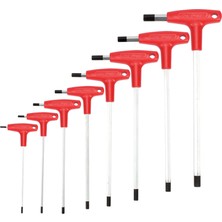 İzeltaş T Saplı Allen Takımı - 8 Parça Profesyonel Milimetrik Alyan Anahtar Seti