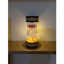 CaactuStore Dekoratif Ahşap Kum Saati Mor