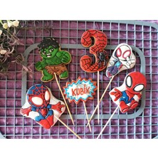 ADA 3D Spiderman Hulk Süper Kahramanlar Figürlü Doğum Günü Kurabiye Kalıbı Seti
