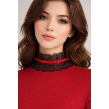 Wren Textile Dantel Yakalı  Badi  Bluz