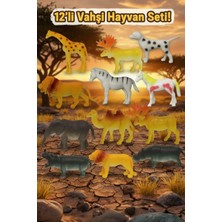 Craftivio 12'li Vahşi Hayvan Seti - Eğitici Oyuncak Safari ve Çiftlik Figürleri