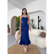 Mericline Dominic Eteği Büzgülü Midi Boy Elbise