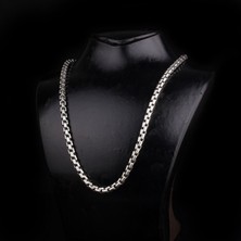 Tamamı 925 Ayar Gümüş El Örgü Model Halat Zincir