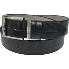 Süzer Deri 4.5 Cm. Spor Model Suni Deri Kenarları Dikişli Unisex Kot Pantolon Kemer Siyah