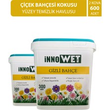 İnnoWet Çiçek Bahçesi Kokulu Kova Islak Mendil – Yüzey Temizlik Havlusu 2’li Set (Toplam 600 Yaprak)